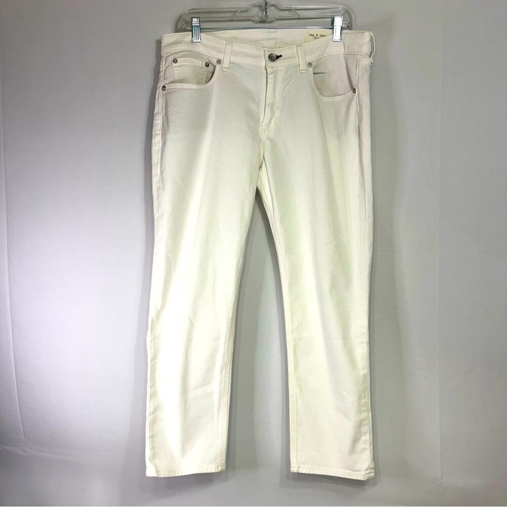 NWT rag & bone Straight White Low Slim Fit Jeans Size 31 HH0652